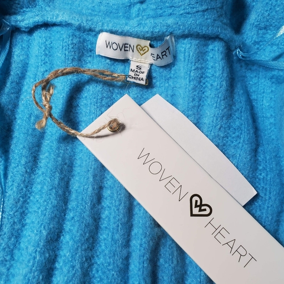 🆕️ NWT Woven Heart Cardigan - Small - Picture 6 of 7
